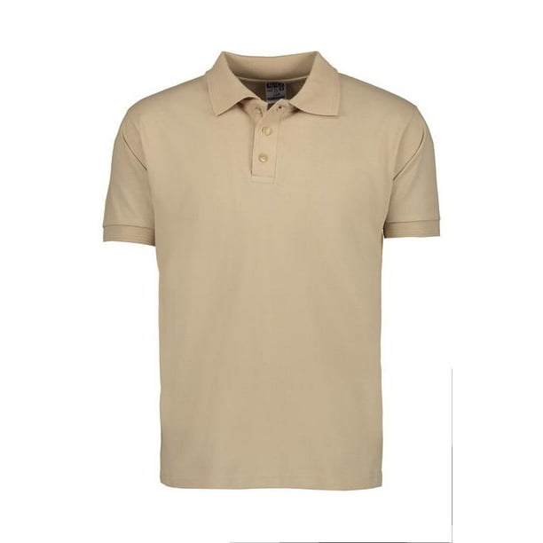 Playera Tipo Polo NAO piqué 100% algodón Manga Corta color Kaki Talla grande