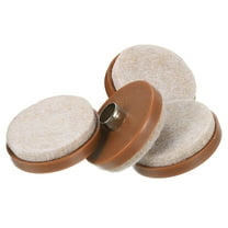 4Pcs Nail on Felt Pads 1.5" Round Furniture Pads Chair Slides Glides, Brown