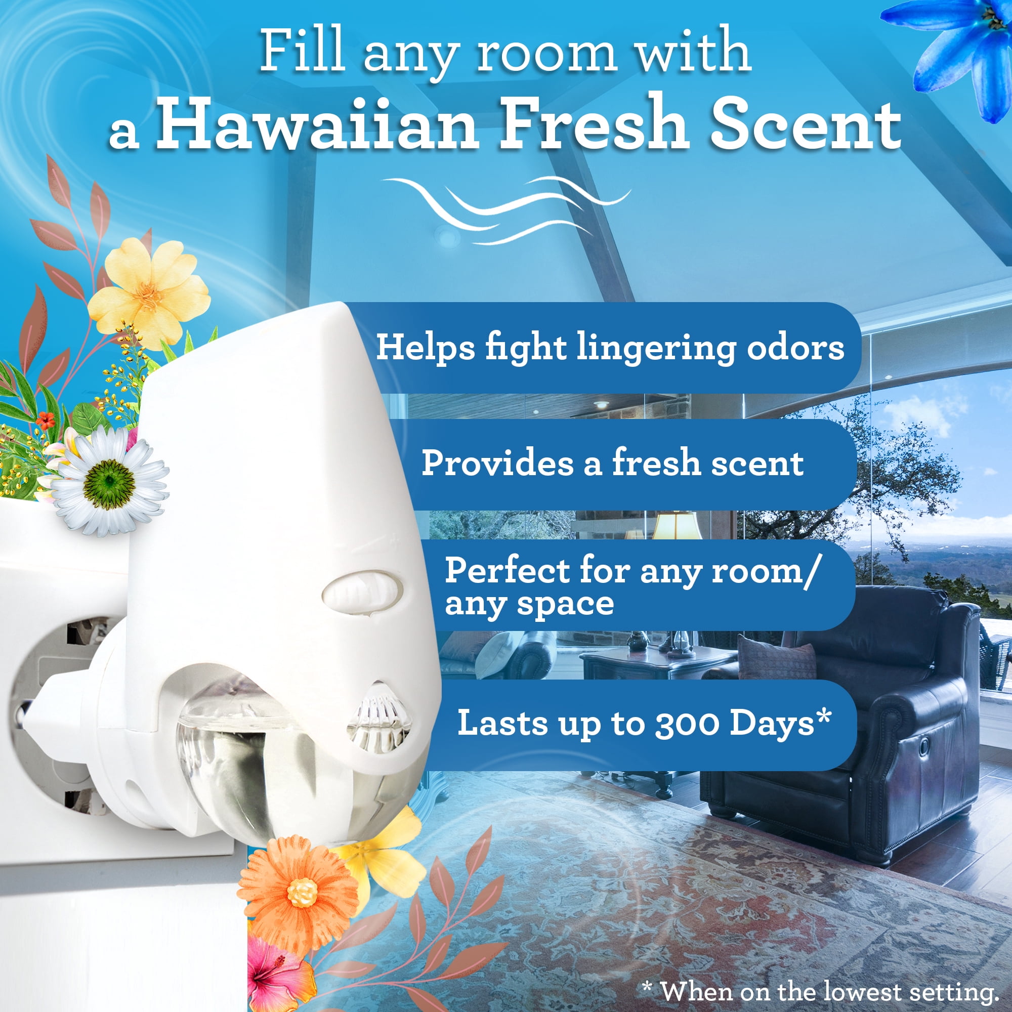 Great Value Hawaiian Plug-In Air Freshener Refills, 5 Count, 5 - 0.67 fl oz