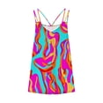 thumbnail image 5 of YUGYXL Womens Summer Dresses Spaghetti Strap Sleeveless Backless Cami Dress Boho Beach Hawaiian Tiered Ruffled Mini Sundress M, 5 of 5