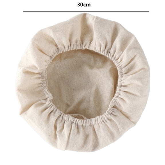 Oval Natural Rattan Bread Banneton Proofing Basket With Cloth Liner For Baking Dough (Khaki, 17*2*14cm)