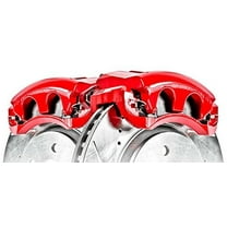 Power Stop S6232 Red Powder Coated Performance Calipers