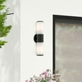 thumbnail image 2 of Livex Lighting Norfolk 2-Light Metal Outdoor Wall Lantern in Textured Black, 2 of 10