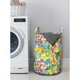 thumbnail image 3 of Colorful Laundry Bag, Quirky Shapes Geometrical Theme with Abstract Illustration in Grunge Style, Hamper Basket with Handles Drawstring Closure for Laundromats, 13" x 19", Multicolor, by Ambesonne, 3 of 4