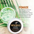 thumbnail image 3 of Woody's Matte Finish Hair Gel Pomade, Water-Soluble Hair Pomade for Men with Strong Hold, 3.4 oz, 3 of 8