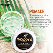 Woody's Matte Finish Hair Gel Pomade, Water-Soluble Hair Pomade for Men with Strong Hold, 3.4 oz