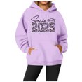 thumbnail image 2 of WEAIXIMIUNG Sweatshirts à Col Rond pour Femmes Bleu Marine Sweat à Capuche Décontracté pour Femmes avec Poche Saison Senior 2025, 2 of 3