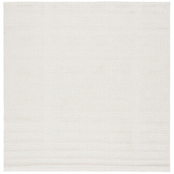 SAFAVIEH Sisal All-Weather Delroy Solid Indoor/Outdoor Area Rug, Ivory, 6'7" x 6'7" Square