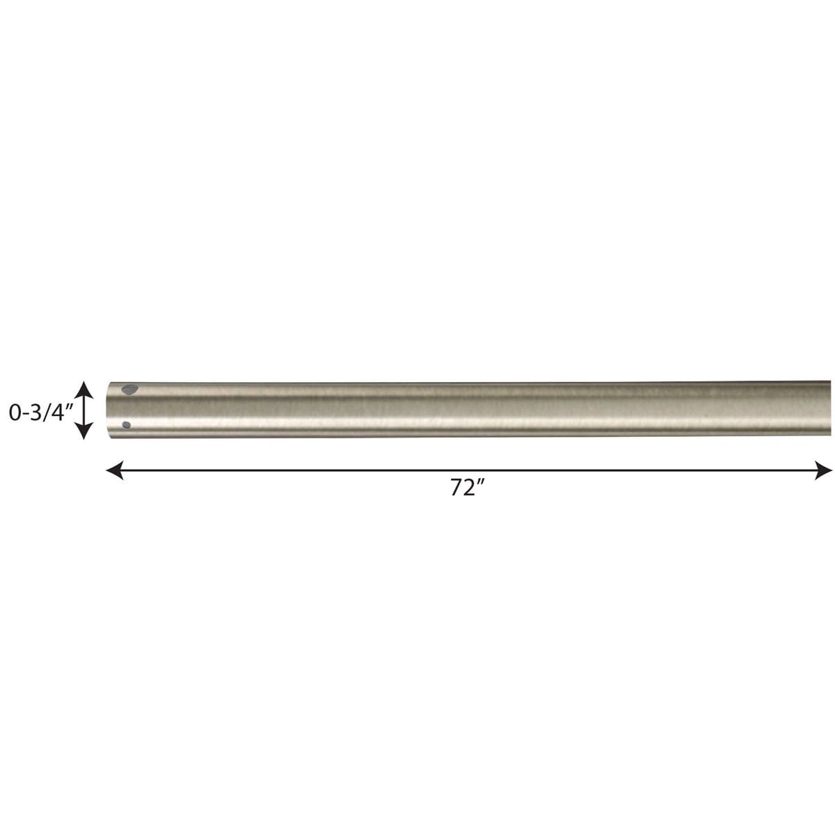 AirPro Collection 72 In. Ceiling Fan Downrod in Antique Nickel