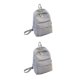 thumbnail image 3 of Qarigey De Mujer De Moda Para La Escuela O De Viaje Escolar Espaciosa Y Cómoda Bolsas De Viaje Gris Claro Gris claro 2Conjunto, 3 of 6
