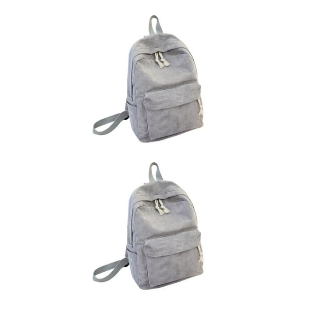 relayinert Cloth Lightweight And Practical Shoulder Bag For Everyday Practical Gifts Spacious School Backpack LightGray 2Set