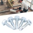 thumbnail image 4 of Vis pour Tôle, Réduire la Résistance Vis Auto-Perçante Standard Plaquée Zinc Empêchent la Fissure 250 Pcs pour Travail du Bois Tête Hexagonale, Tête de Laveuse Ronde, 4 of 8