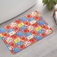 thumbnail image 2 of Pioneer Flower Floral Print Pattern Bathroom Rugs Mat, Non Slip Microfiber Bathroom Rug with Rubber Backing, Soft Mats for Bathroom Floor Tub Shower, 17"x27", 2 of 5