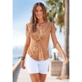 thumbnail image 2 of LASCANA Women's Drawstring Detail Top Ties, 2 of 5