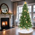 thumbnail image 2 of Tcbosik 7.5ft Prelit Artificial Christmas Tree with Remote Control and 400 Warm White LED Lights, Xmas Tree with 950 Branch Tips, Indoor Holiday Decor with Tree Skirt and Yellow Ornaments, Green, 2 of 10