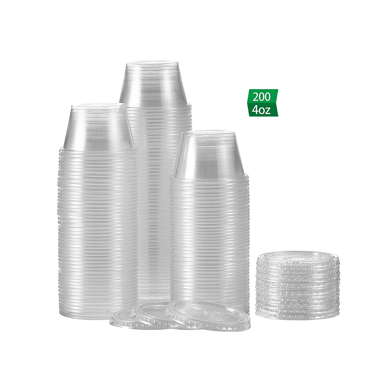 Disposable Plastic Portion Cups With Lids, Souffle Cups, Jello Shot