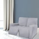 thumbnail image 3 of Funda de sofá elástica suave con elástico, lavable para muebles - Going Sofa 6 rebanadas gris claro, 3 of 8