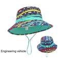 thumbnail image 4 of Ulanda Outdoor Kids Sun Hat UPF 50+ Quick Dry Adjustable Bucket Hat Breathable Hawaii Summer Beach Hat (Navy, XS), 4 of 4