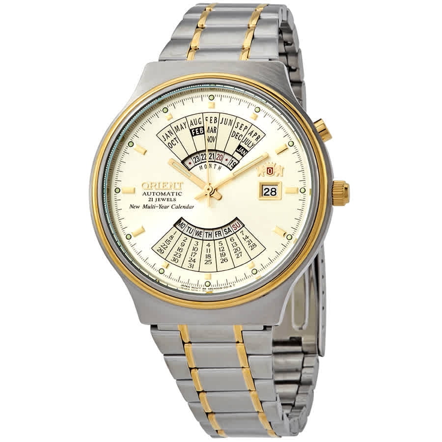 Orient Perpetual Calendar World Time Automatic Gold Dial Men's Watch FEU00000CW - Walmart.com