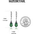 thumbnail image 5 of SISGEM Vintage Earrings for Women Sterling Silver Retro Drop Dangle Leverback Earrings with Oval Cut Genuine Stone Crystal from Austria, Anniversary Birthday Jewelry Gifts for Women, 5 of 5