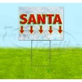 thumbnail image 1 of Santa Arrow (18" x 24") Yard Sign, Includes Metal Step Stake, 1 of 6
