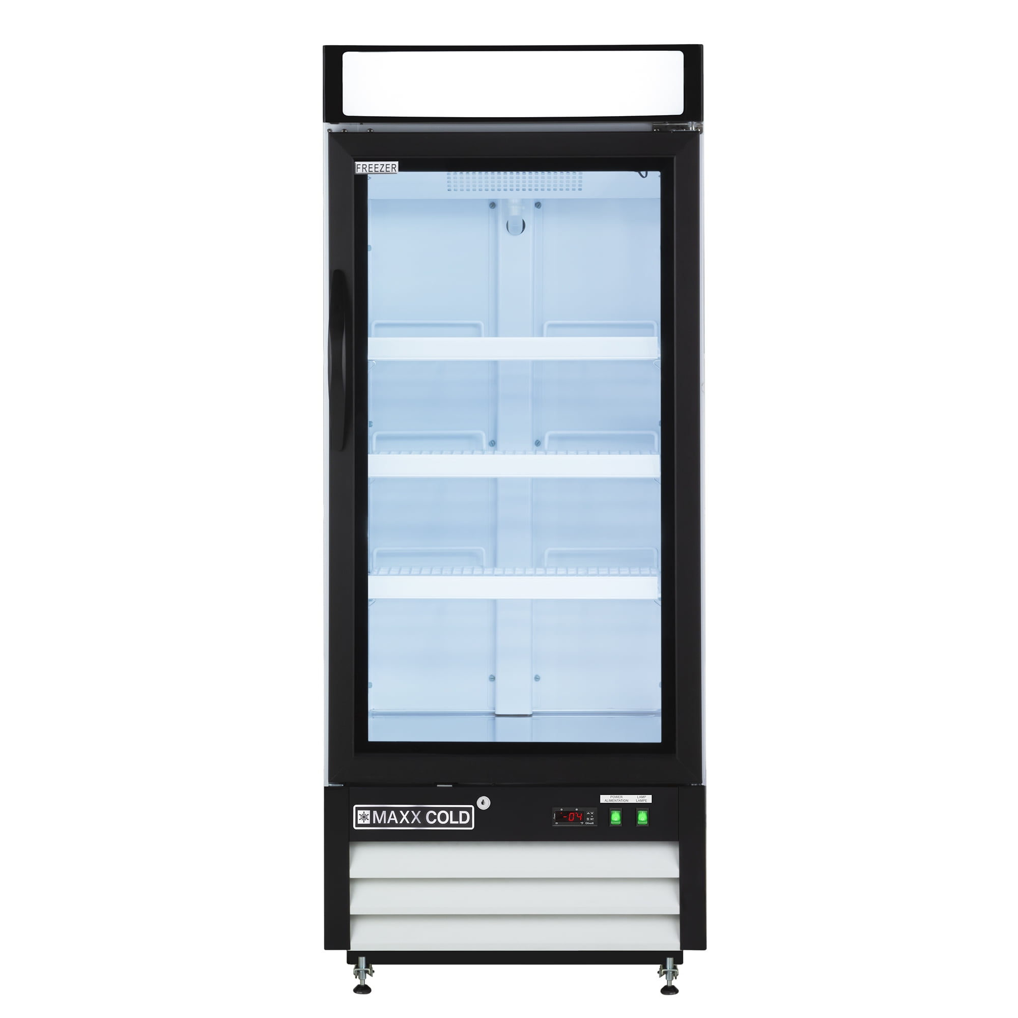 Maxx Cold Single Glass Door Merchandiser Freezer, 25", 12 cu. ft. Capacity, in White (MXM1-12FHC)