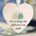 thumbnail image 4 of Heart-Shaped Sea Glass Friendship Decor - 2D Acrylic Friendship Heart Ornament Beach Glass Art, Decorative Sea Glass Friendship Heart Keepsake for Friend Sister Window, 4 of 5