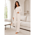 thumbnail image 4 of OHHSHEEN 2 piece womens lounge set, long sleeve pajama set for women, Soft Pjs Loungewear with Pockets, 4 of 6