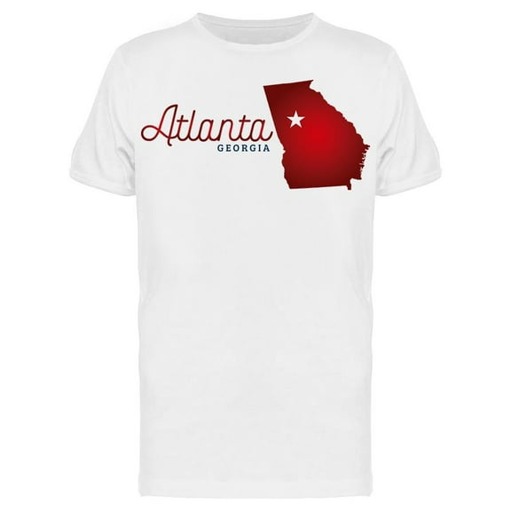 Georgia Us State Map T-Shirt Men -Image by Shutterstock, Male 3X-Large