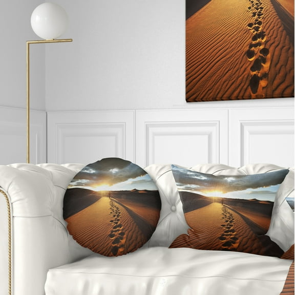 Designart 12" x 20" Multi-color Polyester Throw Pillow