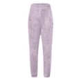 thumbnail image 4 of Womens Fluffy Teddy Plush Sweatpants Fuzzy Warm Wide Leg Lightweight Cinch Bottom Baggy Pajama Pants Sleepwear, 4 of 5
