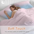 thumbnail image 4 of 3 Piece Pink Blue Ombre Duvet Cover Set California King,Microfiber Comforter/Quilt Cover with Corner Ties and 2 Pillowcases,Pink Gradient Color Modern Abstract Art Soft Bedding with Zipper Closure, 4 of 8