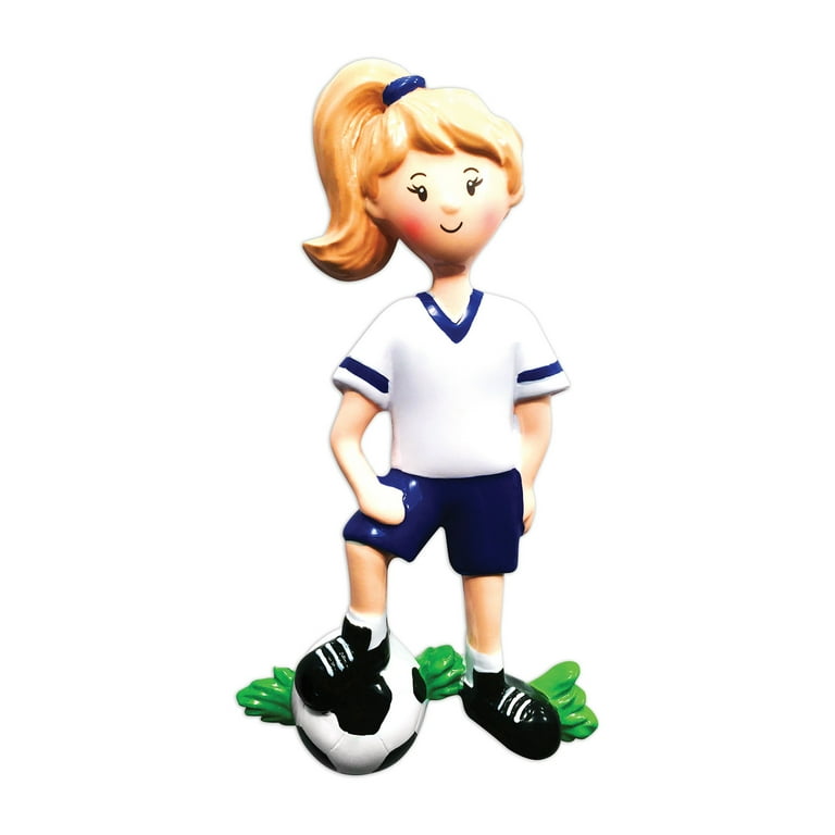 Girl soccer ornament 2025
