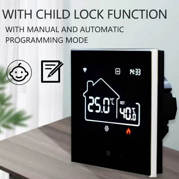 Thermostat,Indoor Air All-in-one Temperature Display Temperature Display App Display App Compatible App Compatible With Wifi Wifi Air Floor All-in-one Havou Indoor Cousopo