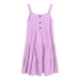 thumbnail image 4 of Gibobby Girls Floral Dress Boho Ruffle Sleeve Pleated Casual Swing Dresses with Pockets for Kids(Purple,6-7 Years), 4 of 6