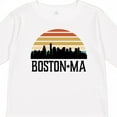 thumbnail image 4 of Inktastic Boston Massachusetts Skyline Sunset Boys or Girls Long Sleeve Toddler T-Shirt, 4 of 5