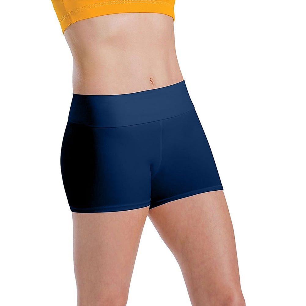 Motionwear Girl's Roll Top Comfort Shorts M NAVY