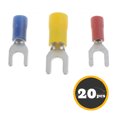 thumbnail image 2 of KarParts360 Mix Spade Connectors | Copper | Yellow; Red; Blue | Spade Connector | 22-10 AWG Wire Gauge | 0.82; 1 Inches Connector Length, 2 of 4
