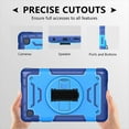 thumbnail image 5 of Shockproof Case for Samsung Tab A7 Lite 8.7 T220 T225, Military Grade Protection Rotating Stand Hand Strap Shoulder Strap Kids Friendly Bumper Rugged Case for Galaxy Tab A7 Lite 8.7",Blue, 5 of 8