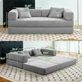 thumbnail image 4 of YINIX 62.9" Sleeper Sofa with Two Pillows, Comfy Modular Convertable Sofa Couch for Living Room, Small Spaces, Gray, 4 of 12