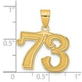 thumbnail image 5 of Diamond2Deal 14K Yellow Gold Polished Etched Number 73 Pendant for Women, 5 of 6
