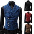 thumbnail image 2 of MYG Mens Gothic Medieval Double Breasted Waistcoat Cosplay Costume Victorian Vest, 2 of 7