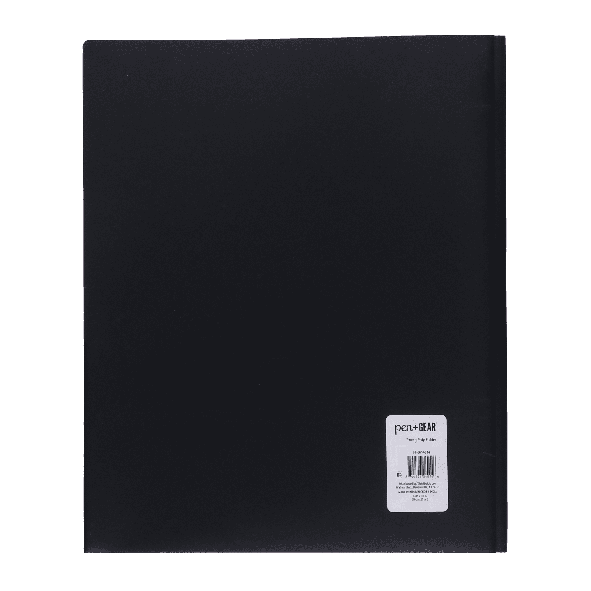 Pen+Gear 3-Prong Poly Folder, Black