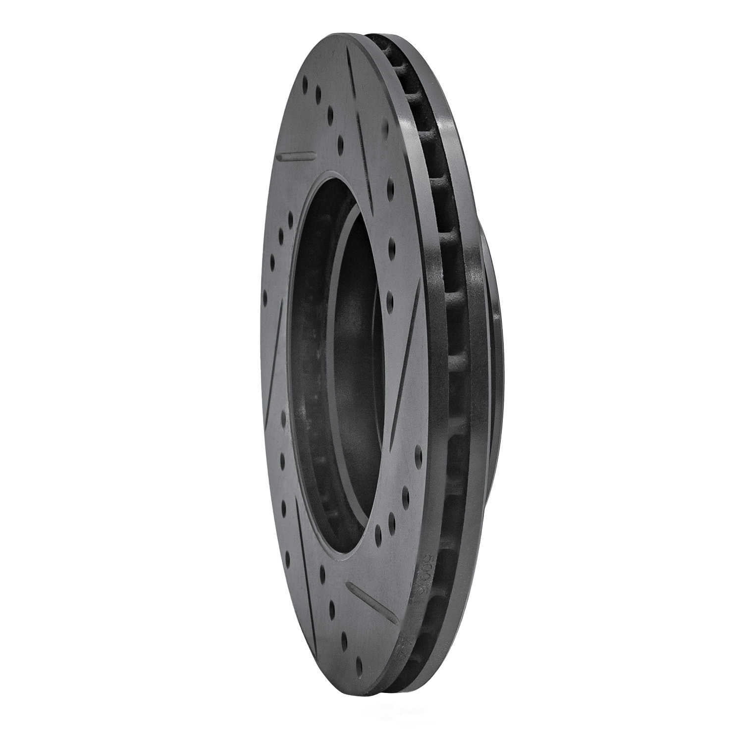 Dynamic Friction Company 633-03001L DFC Brake Rotor - Drilled And Slotted - Black