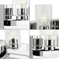 thumbnail image 2 of Goodwin Collection Two-Light Polished Chrome Modern Vanity Light with Clear Glass, 2 of 4