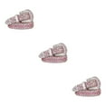 thumbnail image 3 of Decodeary Wide Application Rhinestone Belt Western Belt For Parties Bars And Concerts Modify Waist Line Pink 115cm 3Set, 3 of 6
