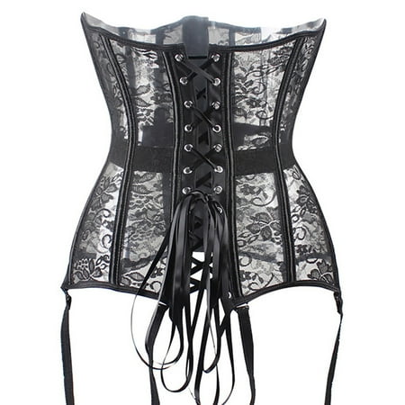 

Women s Satin Waist Cincher Lace up Corset Bustier Shapewear Outfit Waist Trainer for Women