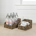 thumbnail image 2 of happimess BSK1007C-2SET Havanah Southwestern Handwoven Hyacinth Slanted Pantry Baskets with Handles, Gray Brown (Set of 2), 2 of 7