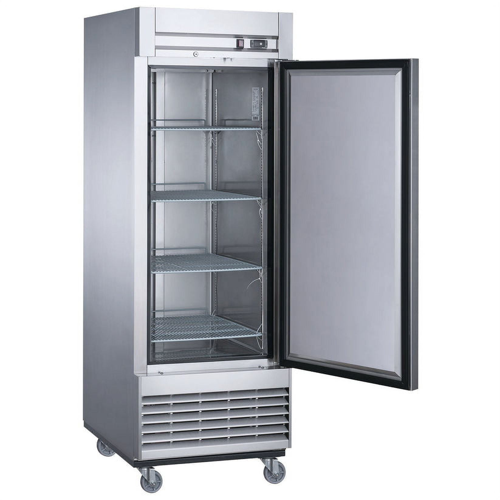 Elite Kitchen Upright Auto-Defrost Commercial Freezer, Single Door, Stainless Steel, 17.7 Cu. Ft., 115V/60Hz