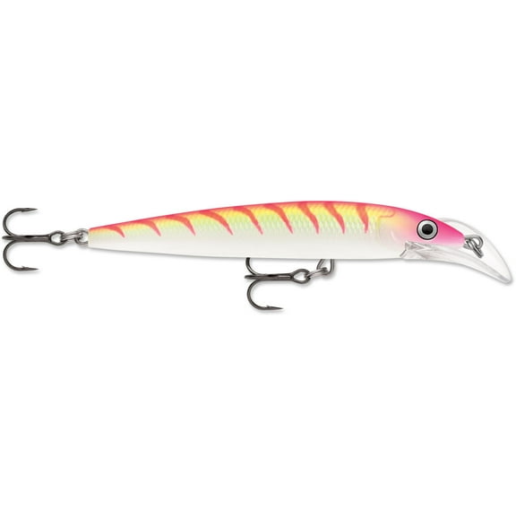 Rapala SCRDHJ10PTU Scatter Rap Deep Husky Jerk Fishing Lure 10 Pink Tiger UV 4" 3/8